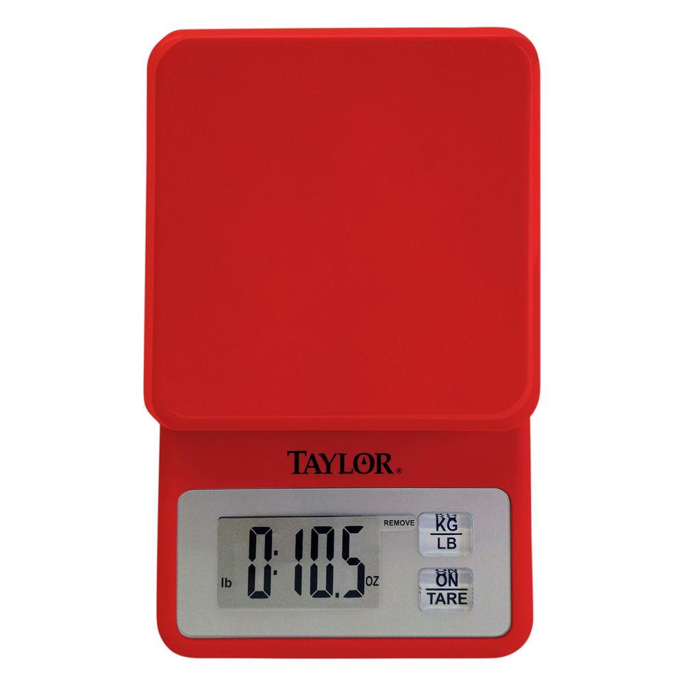 Digital Compact Kitchen Scale In Red