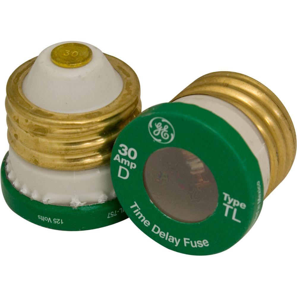 Ge 30 Amp Type Time Delay Fuse 2 Pack 18250 The Home Depot