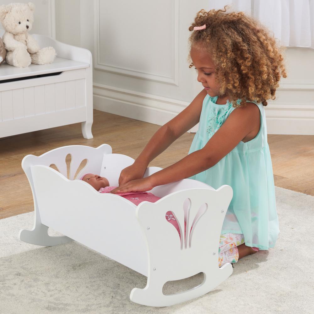 Kidkraft Lil Doll Cradle In White 60101 The Home Depot