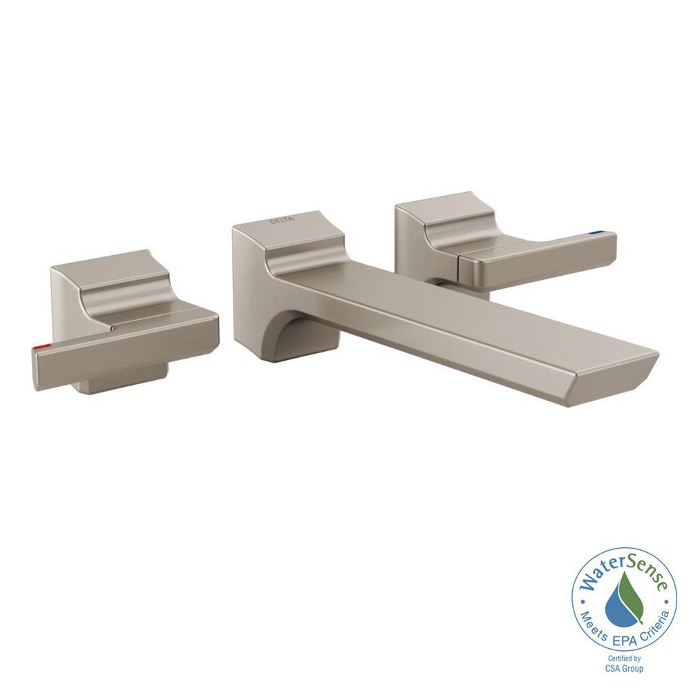 Delta Pivotal 2-Handle Wall-Mount Bathroom Faucet Trim Kit in Stainless (Valve... by Delta