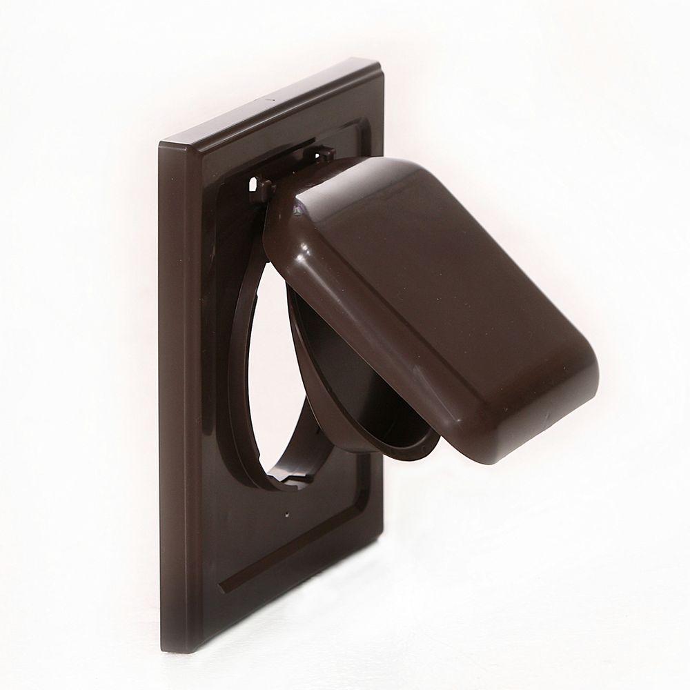 No Pest Vent 4 In Wide Mount Dual Door Wall Vent In Brown