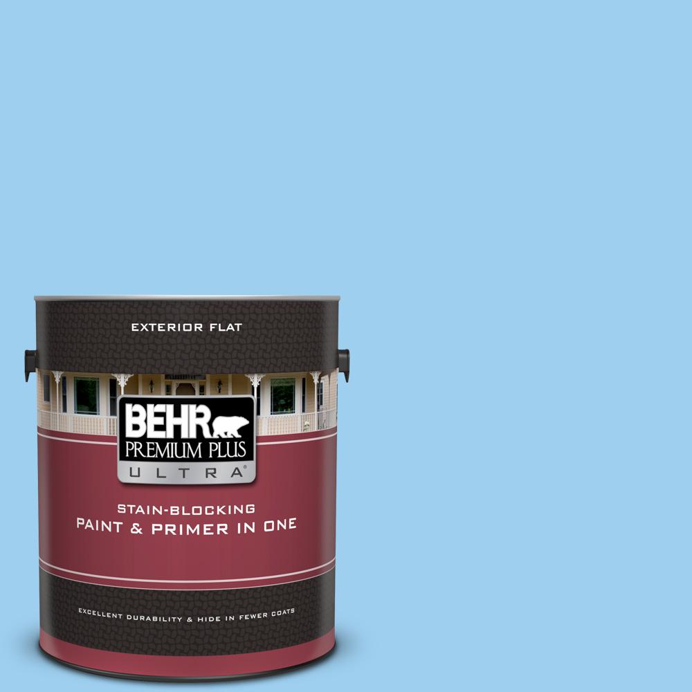 Behr Premium Plus Ultra 1 Gal P500 3 Spa Blue Flat Exterior Paint P500 3 Spa Blue Flat Exterior Paint