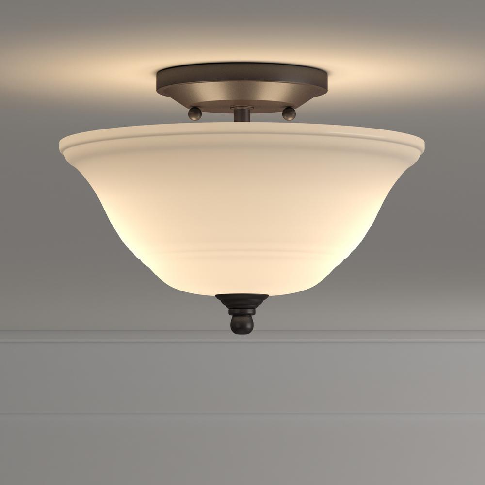 Westinghouse 6622300 Wensley Two-Light Semi-Flush Ceiling Fixture