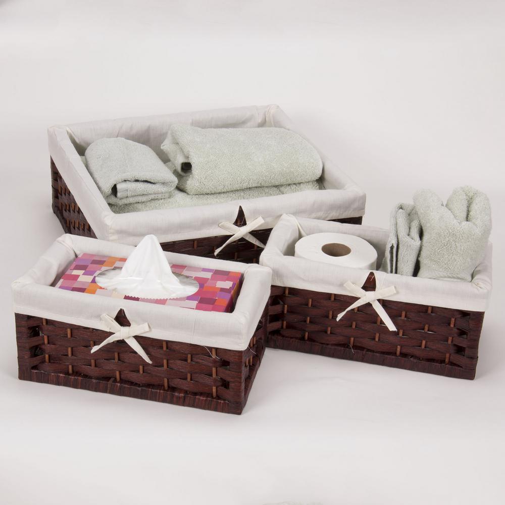 household essentials paper rope 3 drawer chest