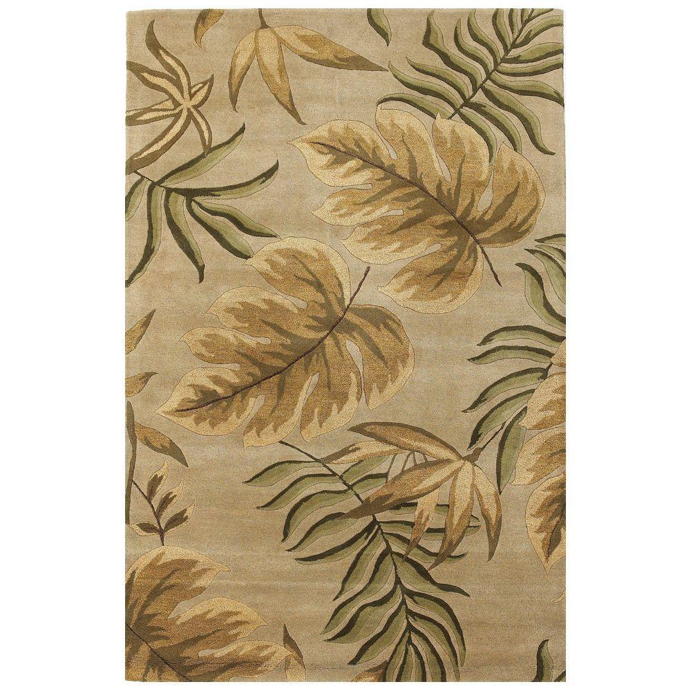 Kas Rugs Falling Leaves Sand 2 ft. 6 in. x 4 ft. 2 in. Area Rug