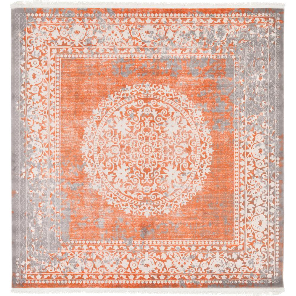 Unique Loom Arcadia Terracotta 8 Ft X Square Area Rug 3131289 Unique Loom Arcadia Terracotta 8 Ft X Square Area Rug