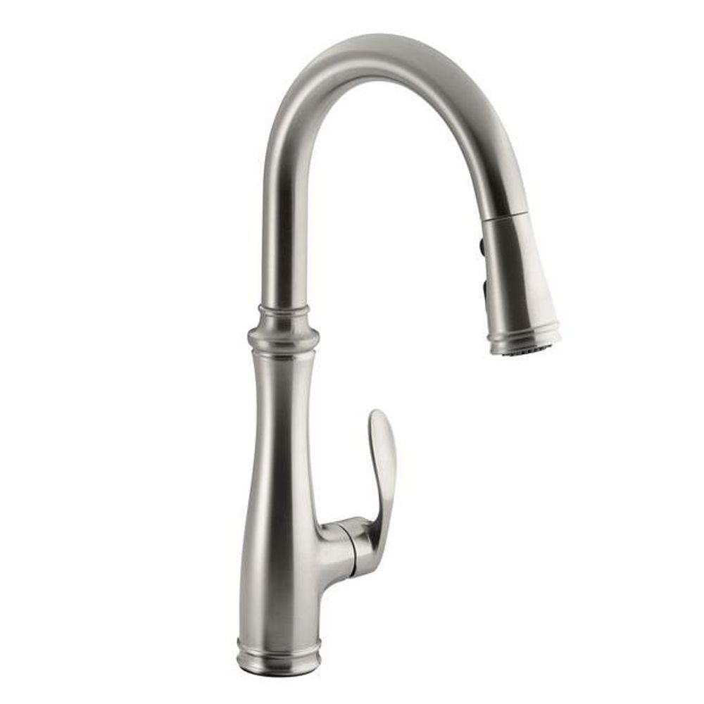 Kohler Bellera Single Handle Pull Down Sprayer Kitchen Faucet With