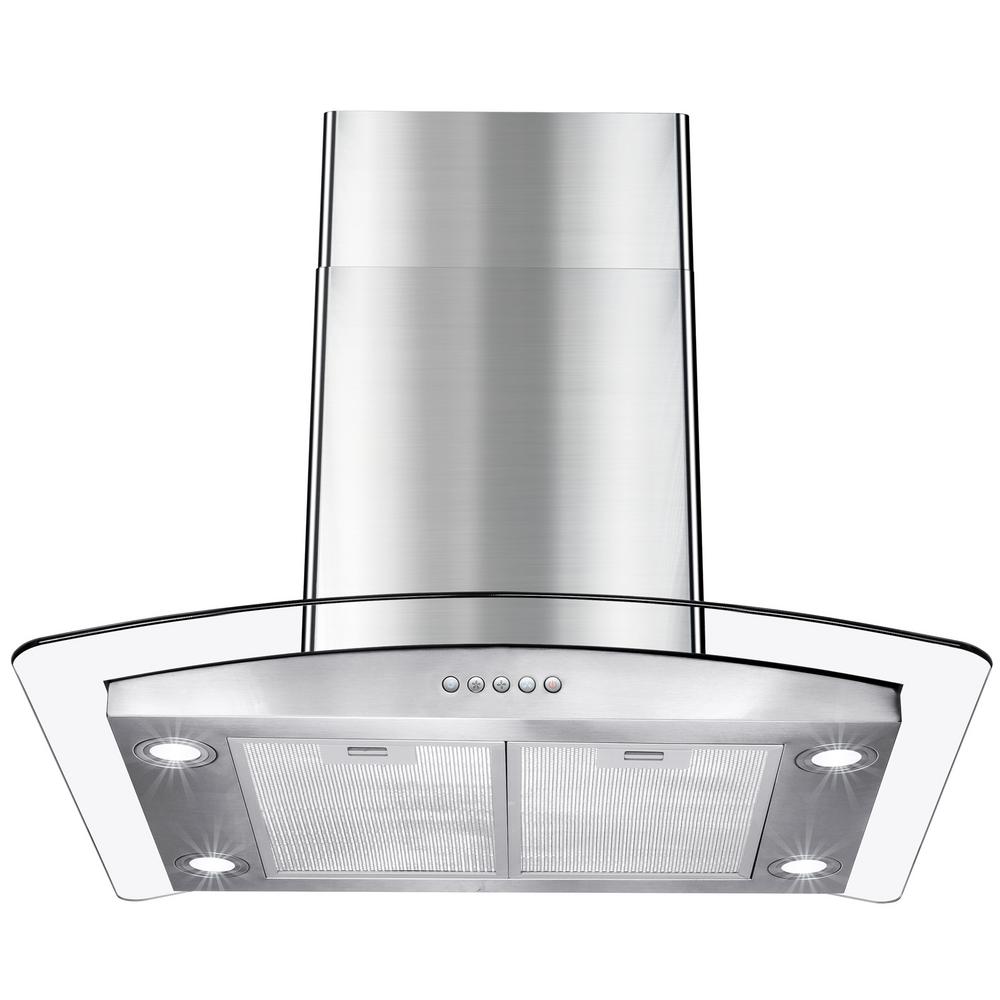 UPC 810764020059 product image for AKDY 30 in. Convertible Kitchen Island Mount Range Hood in Stainless Steel (Silv | upcitemdb.com