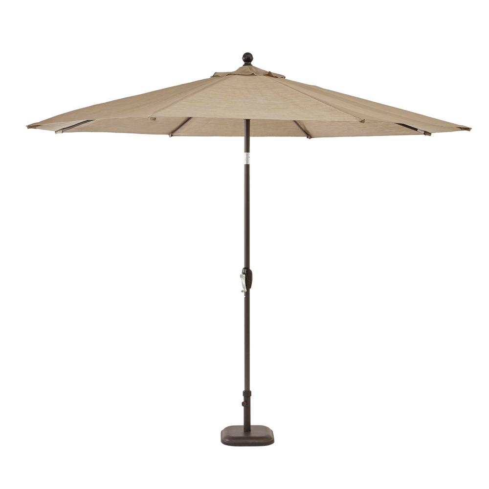 Brown Market Umbrellas Patio The Home Depot Steel Market Patio Umbrella In Sling