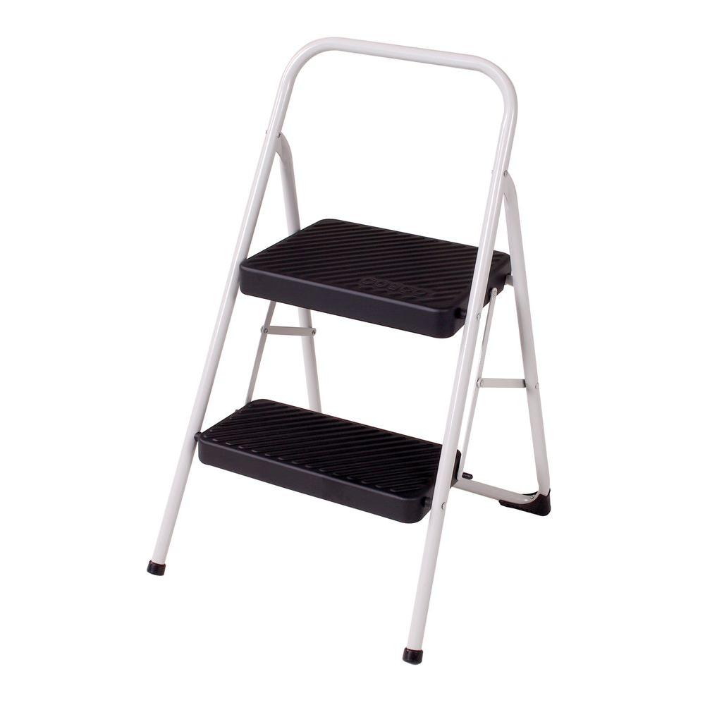 Cosco 2-Step Steel Folding Step Stool Ladder with 200 lb ...