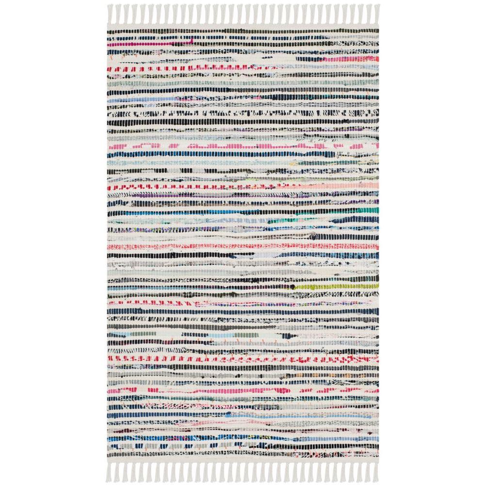 Safavieh Rag Rug Light Blue/Multi 5 ft. x 7 ft. Area RugRAR125A57