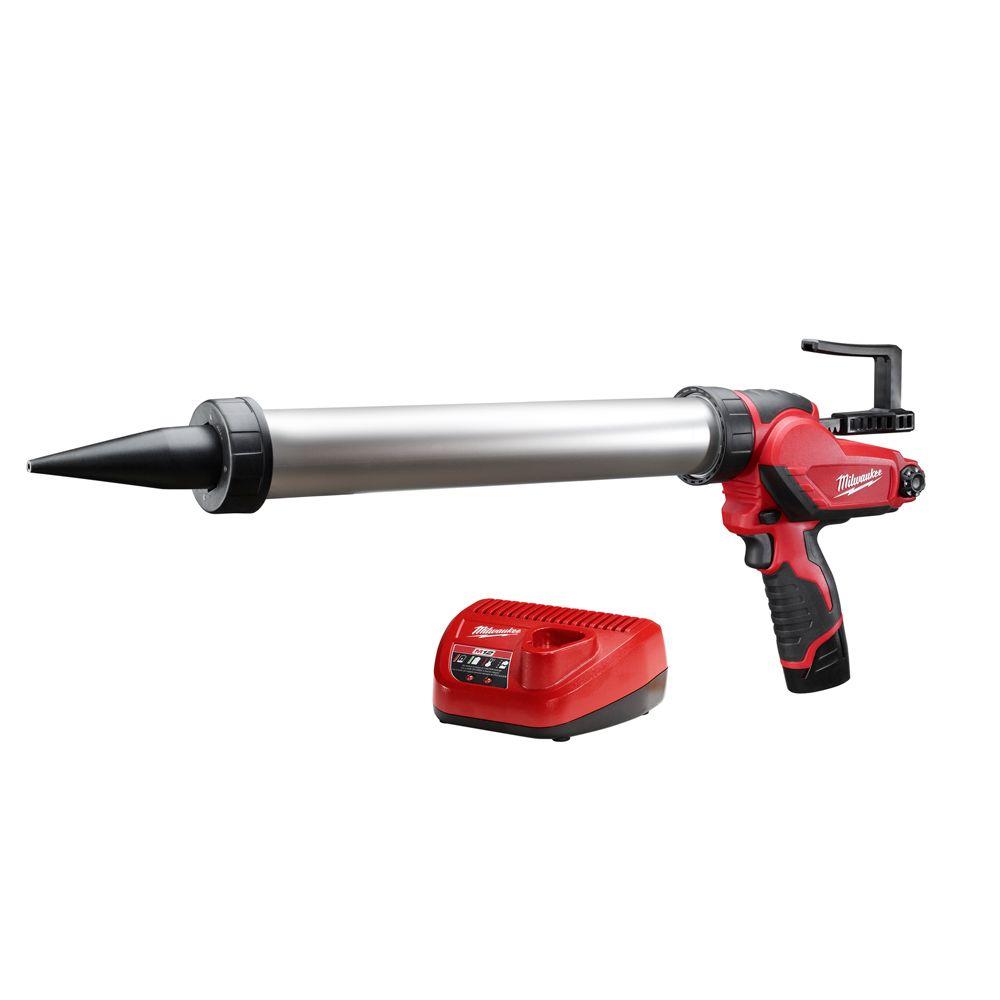 Milwaukee M12 12Volt LithiumIon 20 oz. Cordless Aluminum Barrel Caulk