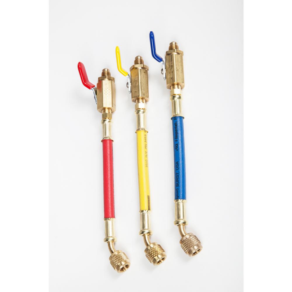 Imperial 1/4 in. Refrigerant Hose Ball Valve Set (3Piece)800MBS The