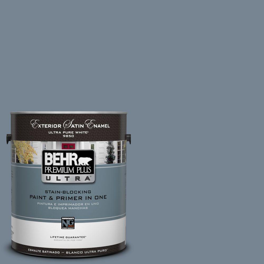 BEHR Premium Plus Ultra 1Gal. UL2305 Forever Denim Satin Enamel