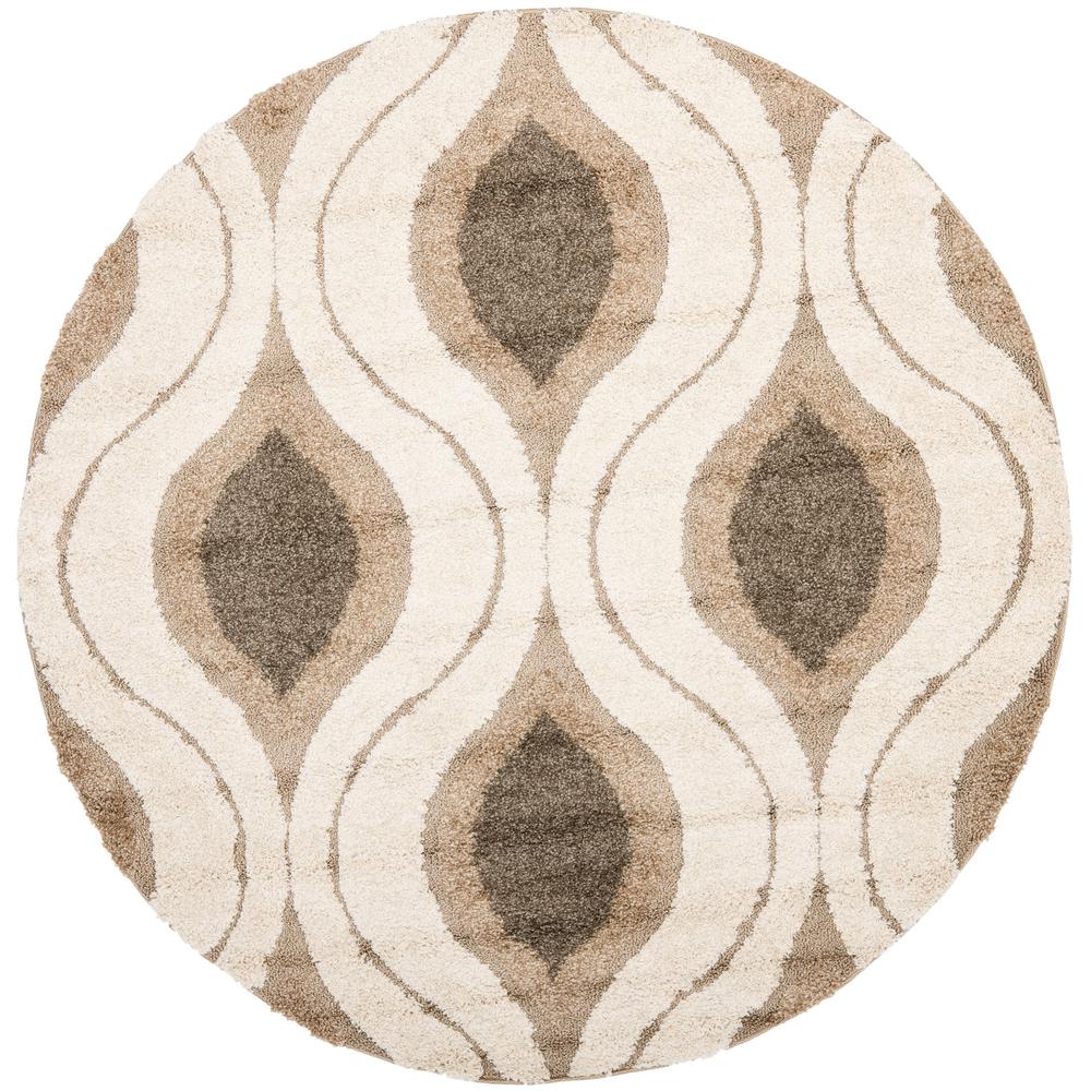 Safavieh Florida Cream Smoke 7 Ft X Round Area Rug