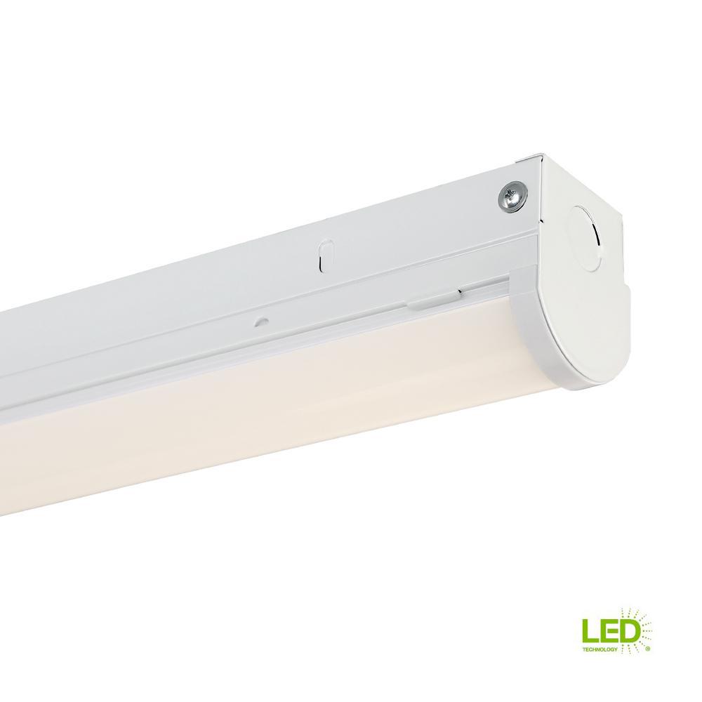 Daylight Strip Lights Commercial Lighting The Home Depot White Integrated Led Mv 4 000 Lumen Linear Strip Light 5000k 300