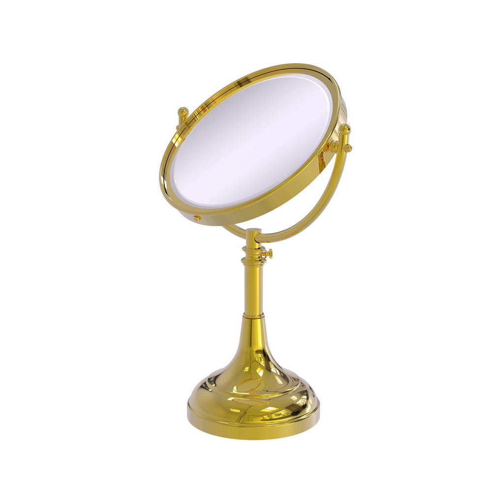 Allied Brass Height Adjustable 8 in. Vanity Top MakeUp Mirror 5x