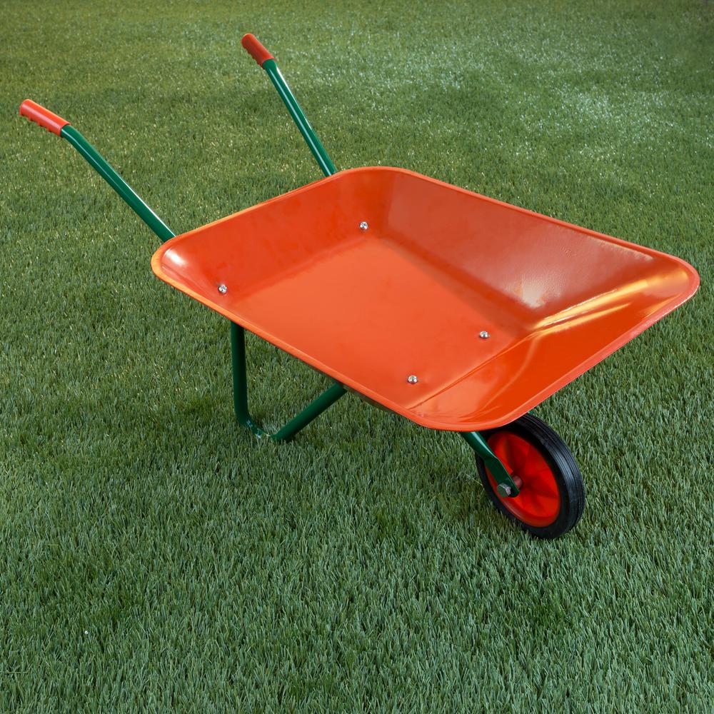 kids pink wheelbarrow