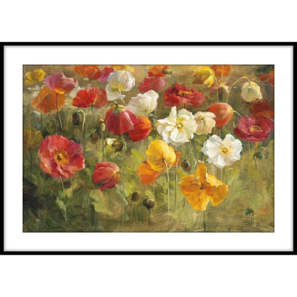 Blooming Poppy Field Poster Art Prints Wall Decoration Floral Pictures