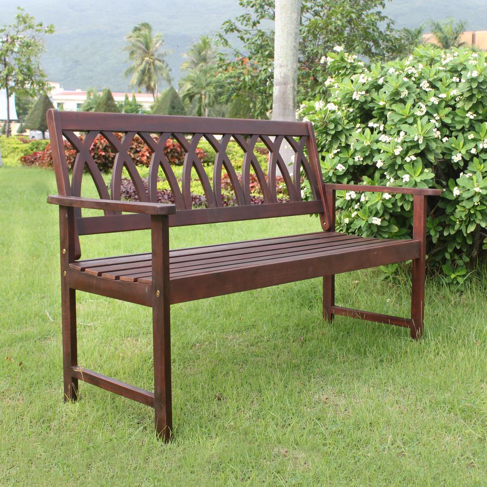 assembled garden bench