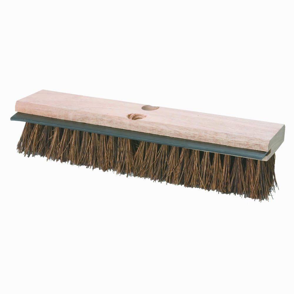 Carlisle 14 inch Palmyra with Squeegee Deck Scrub Brush (Case of 12) by Carlisle