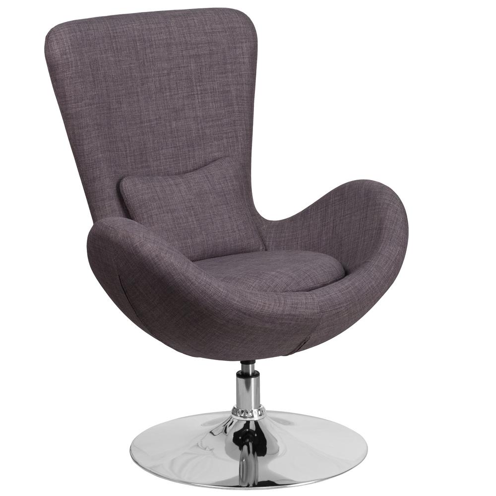 Dark Gray Fabric Egg Series Receptionloungeside Chair. Flash Furniture Gray Leather Office Guest Chair Reception Chair dark gray fabric egg series receptionloungeside chair. flash furniture gray leather office guest chair reception chair