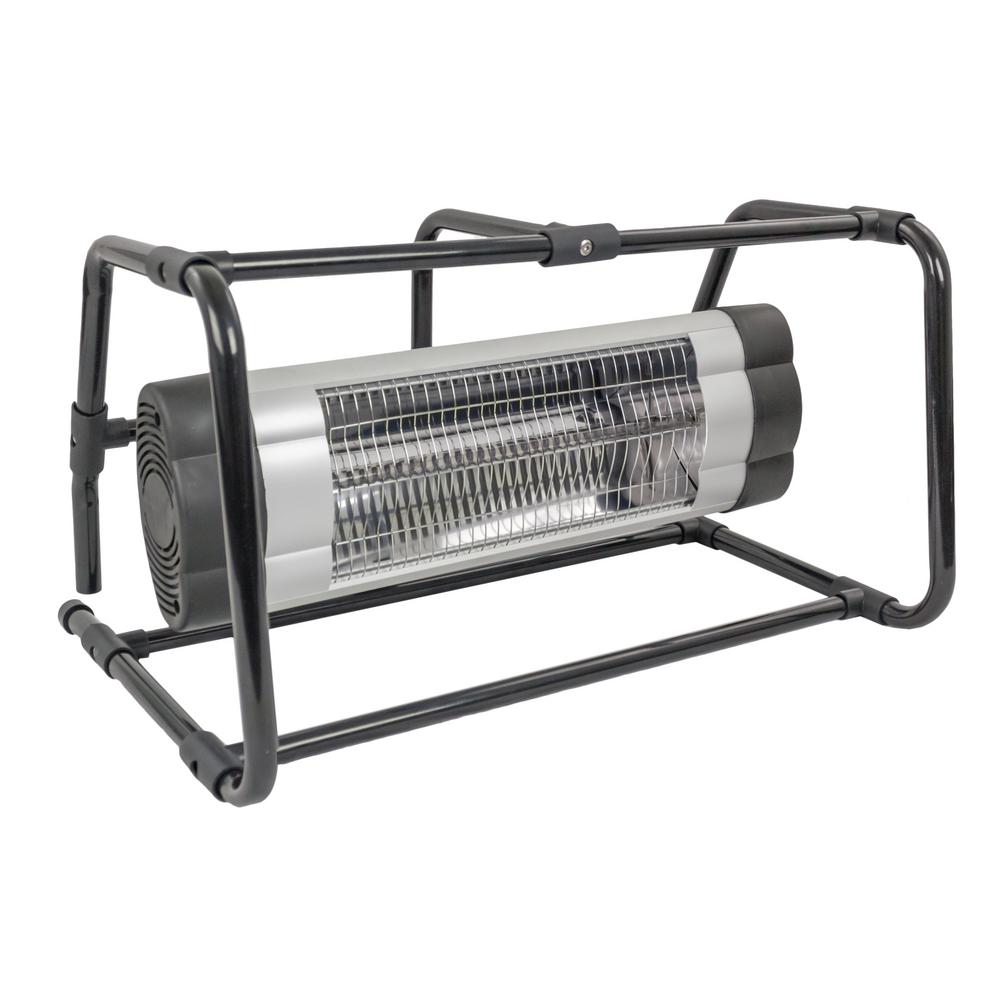 Fire Sense 46 000 Btu Ash And Stainless Steel Gas Patio Heater 63010 The Home Depot