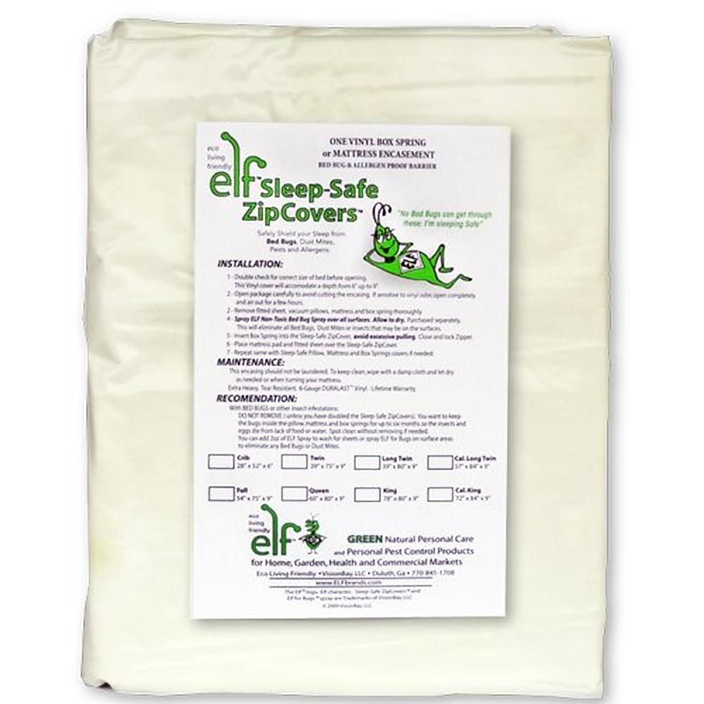 SleepSafe ZipCovers Full 9 in. 6Gauge Bed Bug, Dust Mite, and