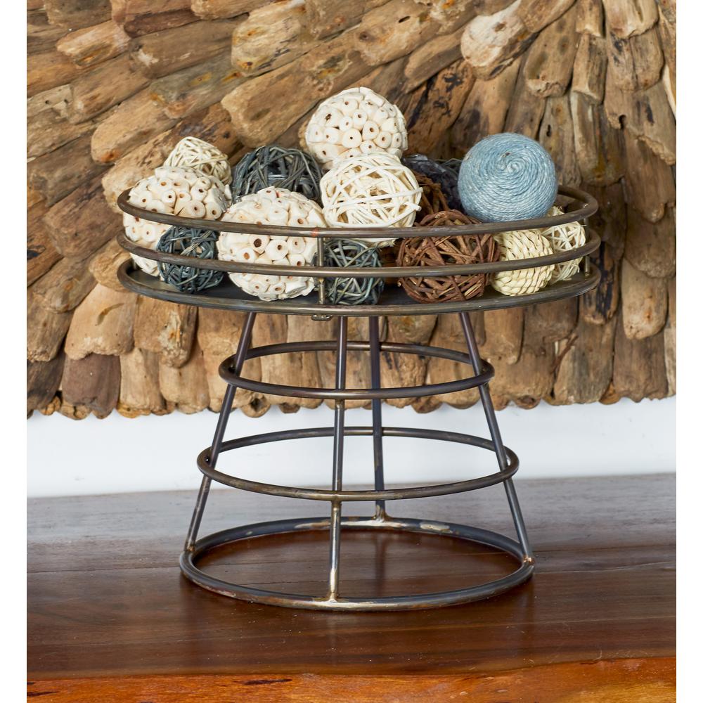 Litton Lane Metallics Decorative Tray Stand 94662 The Home Depot Litton Lane Metallics Decorative Tray Stand