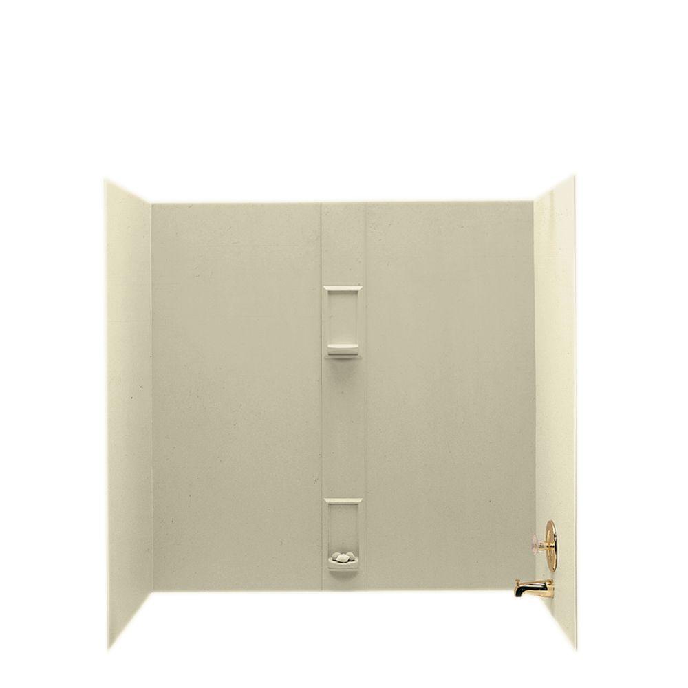 Swan 30 In X 60 5 Piece Easy Up Adhesive Tub Wall Bone