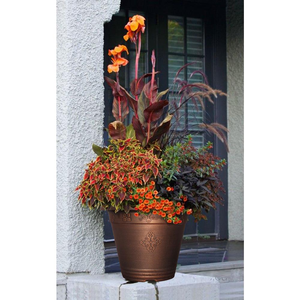 Copper 1729/32" Medley Plastic Planter Garden Flower