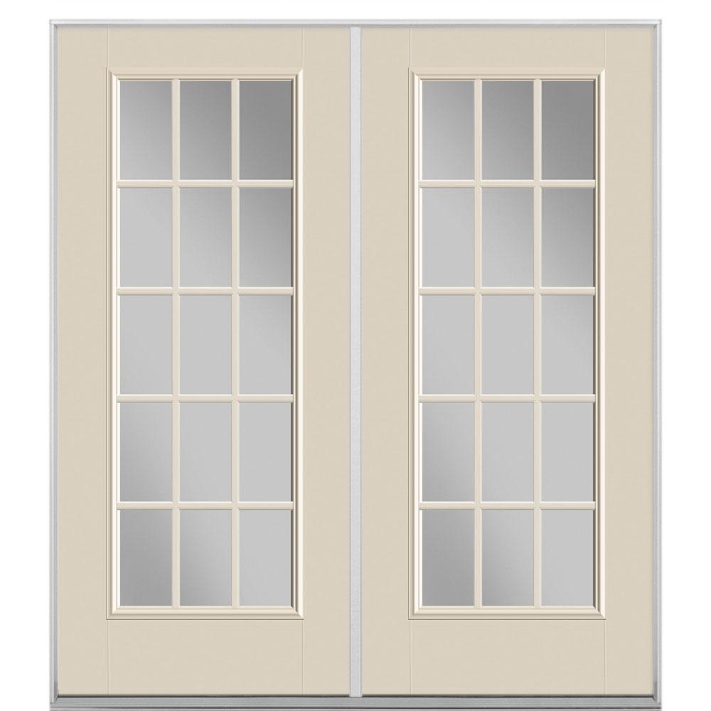 Masonite 72 In X 80 Canyon View Fibergl Prehung Right Hand Masonite 72 In X 80 Canyon View Fibergl Prehung Right Hand Inswing 15 Lite Clear Gl Patio Door Vinyl Frame