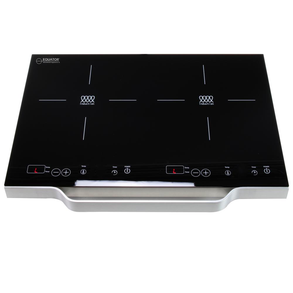 Equator 21 In Portable Induction Cooktop In Black With 2 Elements