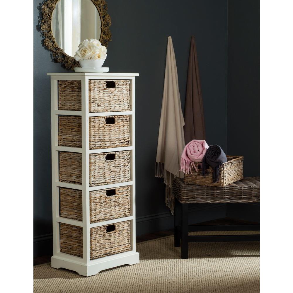 Safavieh Vedette Distressed White Storage Chest Amh5739b The