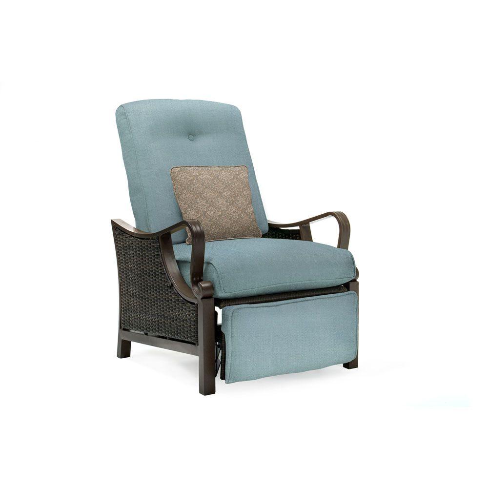 Hanover Ventura All-Weather Wicker Reclining Patio Lounge Chair with