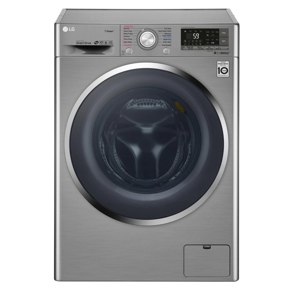 LG Electronics 2.3 cu. ft. Graphite Steel Compact Smart AllinOne Front Load Washer and