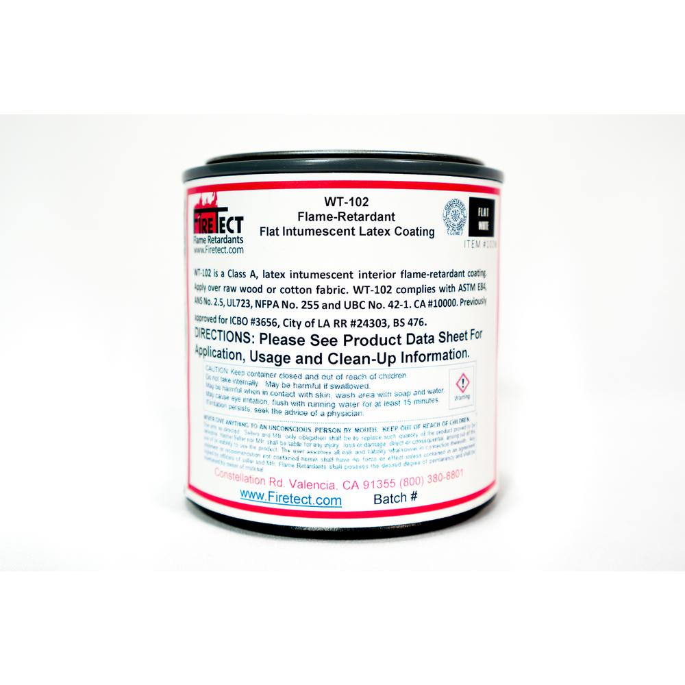 Firetect WT-102 8 Oz. White Flat Latex Intumescent Fireproofing Flame ...