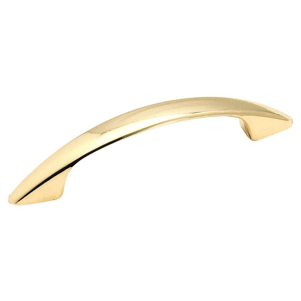 Amerock Modern 3 In Polished Brass Pull BP34163 The Home Depot   Amerock Drawer Pulls Bp34163 64 1000 