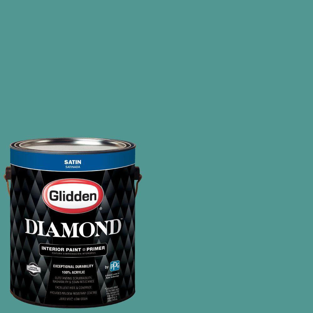 Glidden Diamond 1 gal. HDGB08 Niagara Reef Jade Satin Interior Paint
