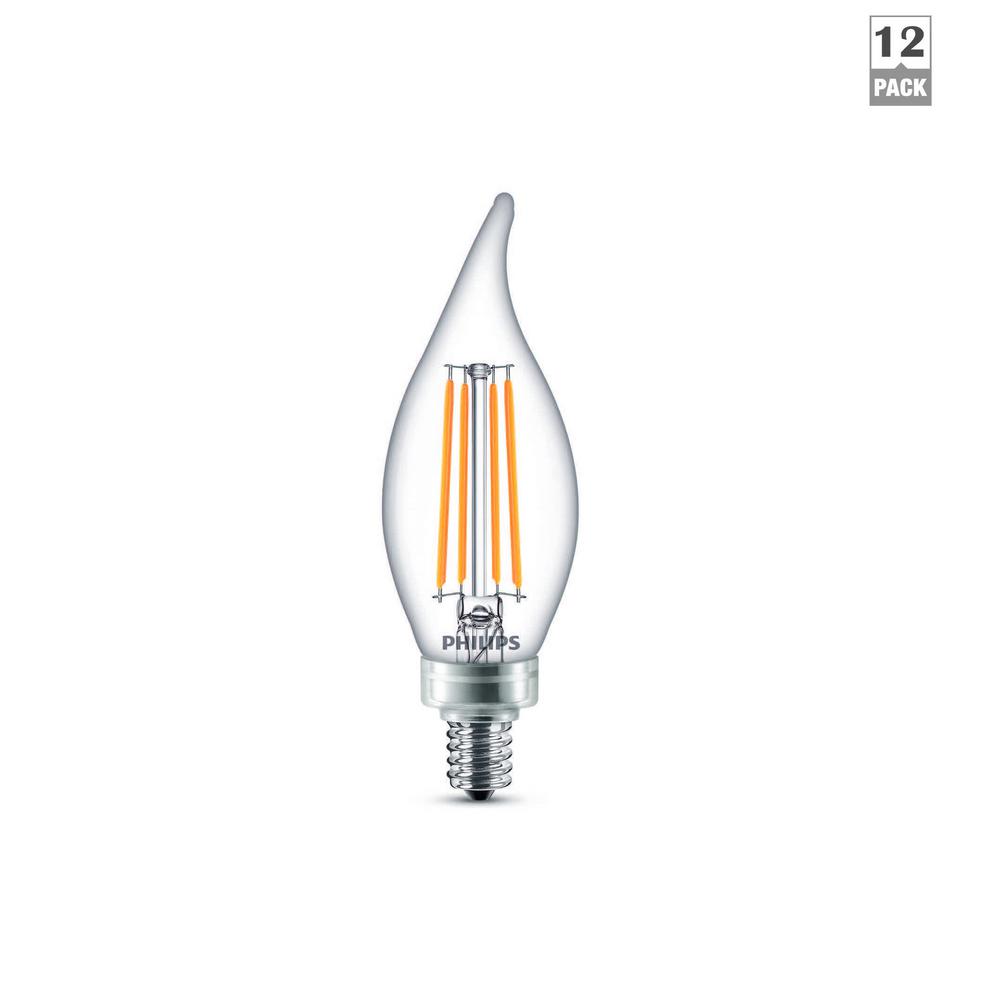 Philips 40Watt Equivalent B11 Dimmable LED Bent Tip Candle Light Bulb