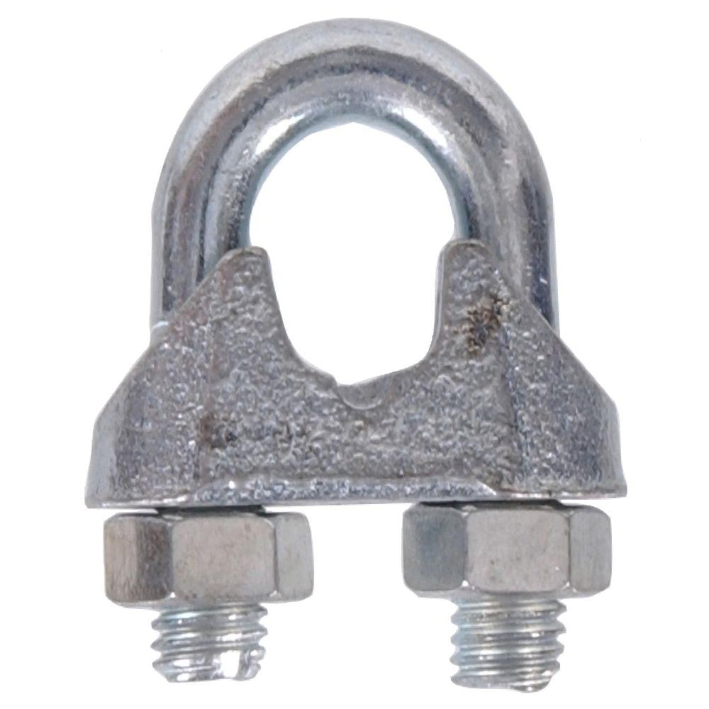 3//8 Inch, 10 Pack Cord Heavy Duty Zinc Plated Double Rope Clamps Metal Clips for Rope String