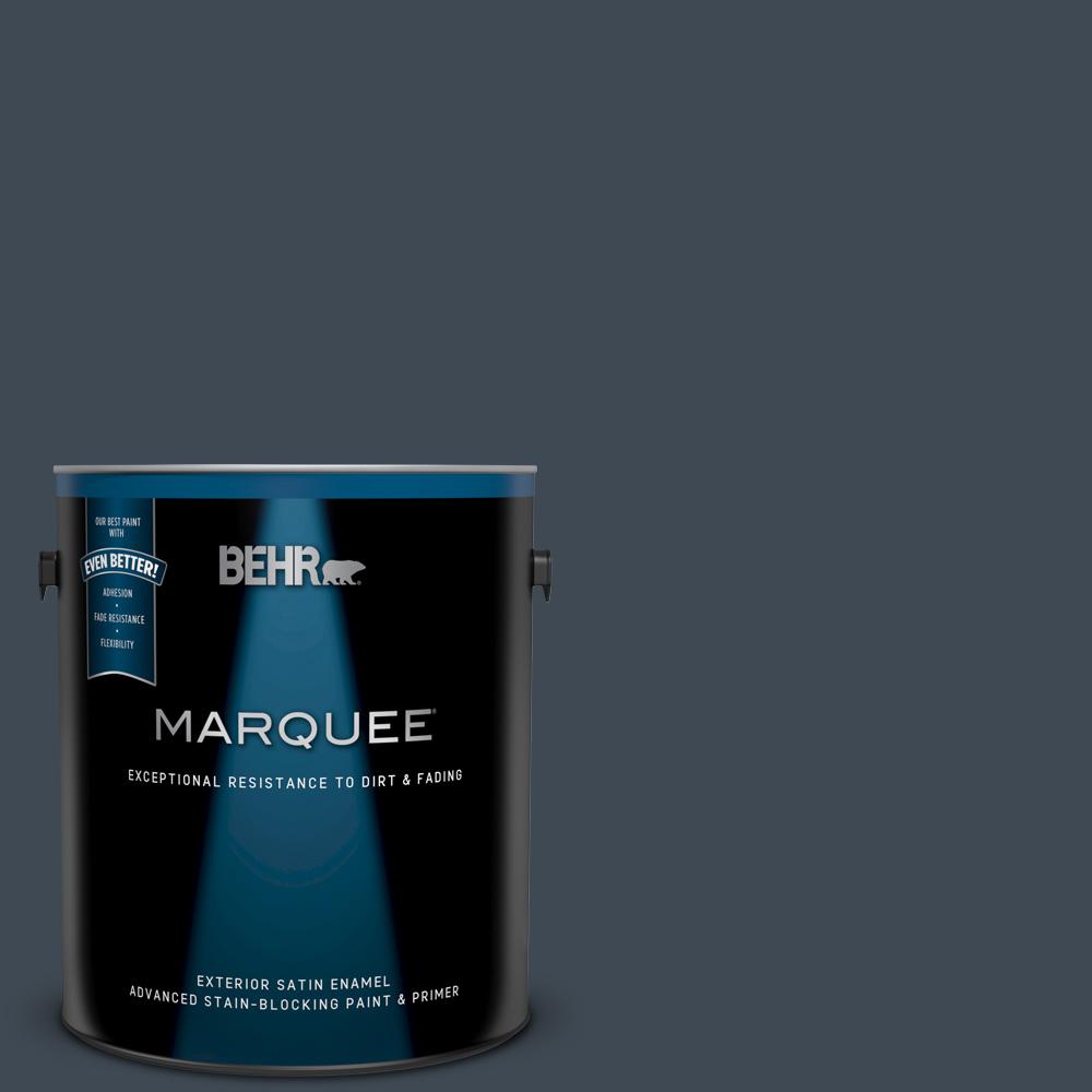 BEHR MARQUEE 1 gal. BXC26 New Navy Blue Satin Enamel Exterior Paint