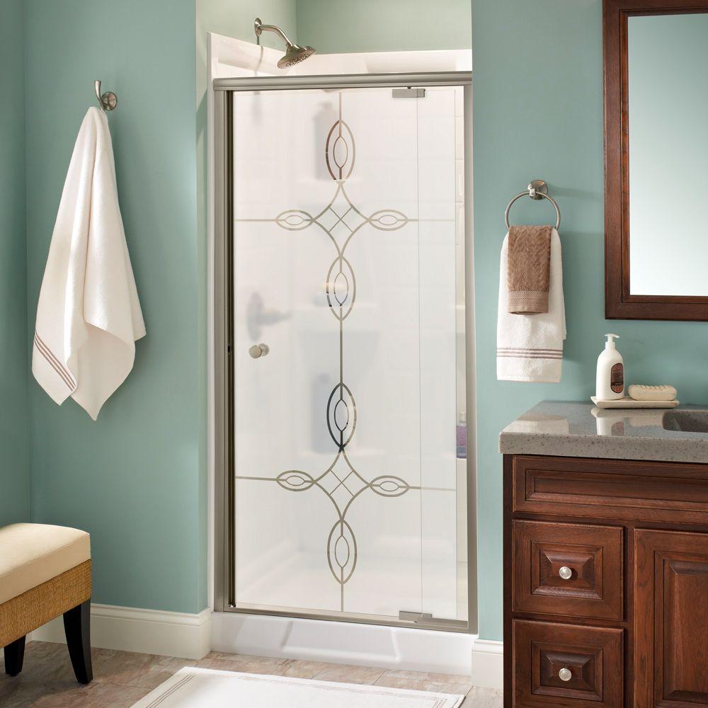 Delta Lyndall 36 in. x 66 in. SemiFrameless Pivot Shower Door in