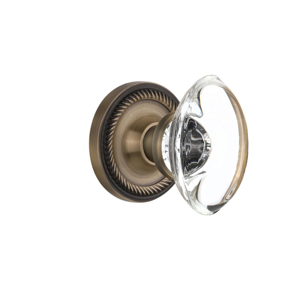 Nostalgic Warehouse Rope Rosette Double Dummy Oval Clear Crystal