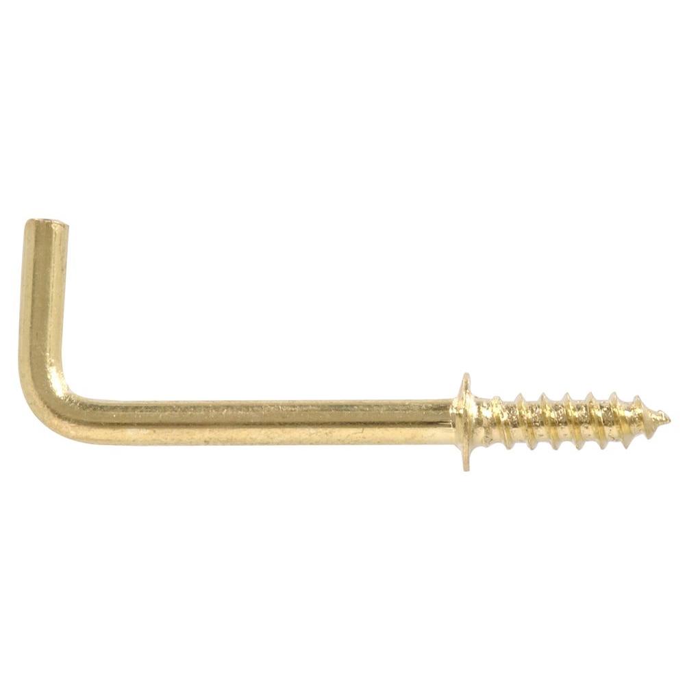 The Hillman Group 1/2 In. Solid Brass Shoulder Hook (100-Pack)-320382.0 ...