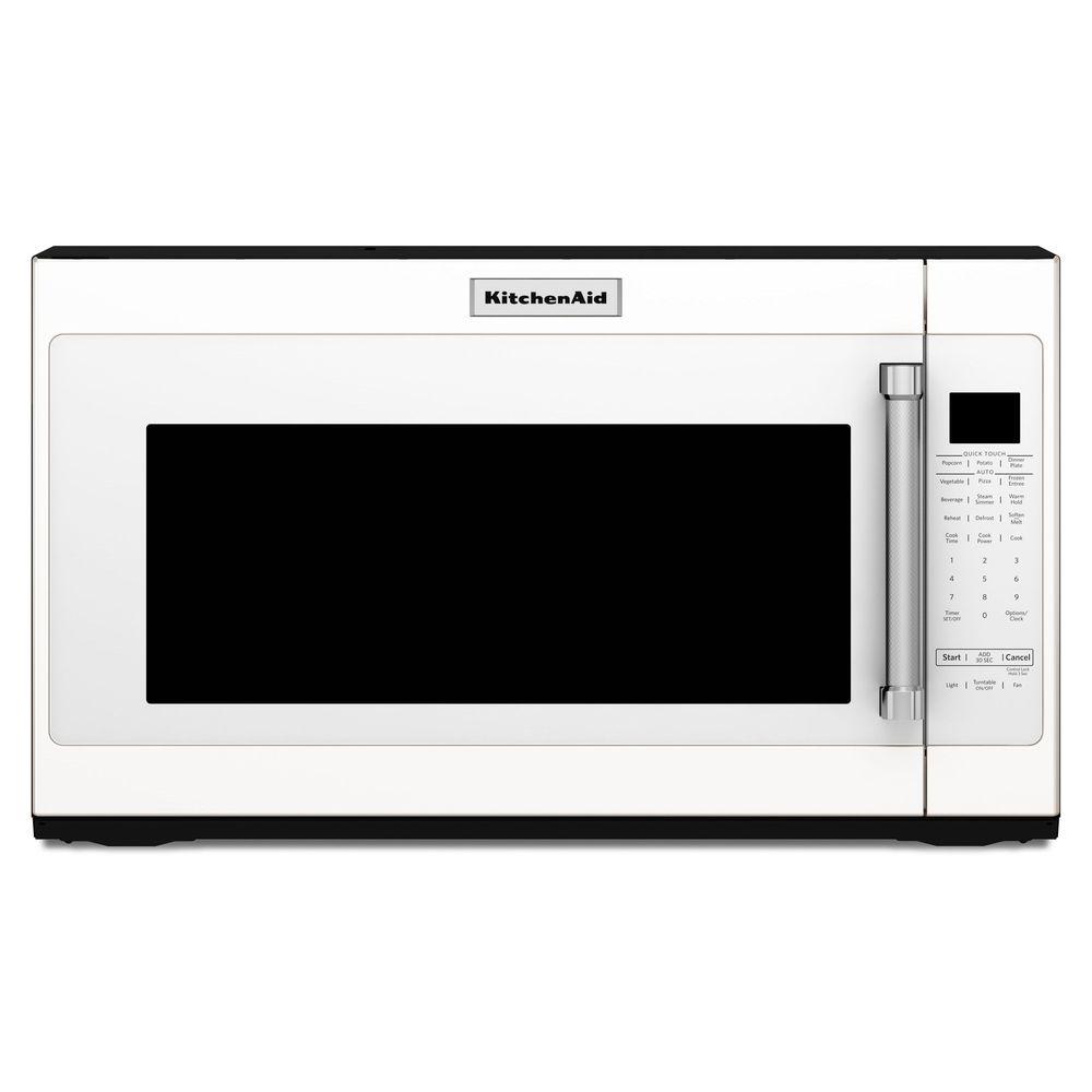 Kitchenaid In Cu Ft Over The Range Microwave In White With