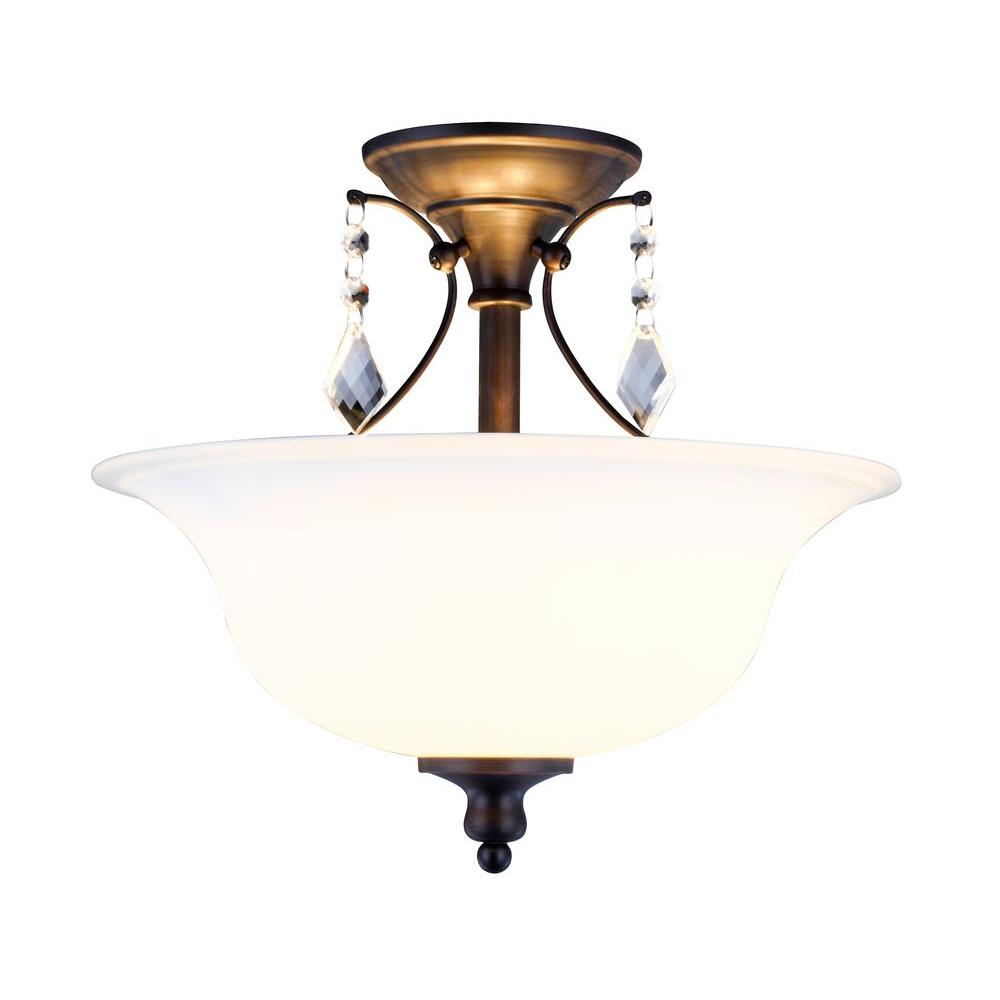UPC 008938900713 product image for World Imports Ceiling Mounted Lighting Ethelyn Collection 2-Light Oil Rubbed Bro | upcitemdb.com