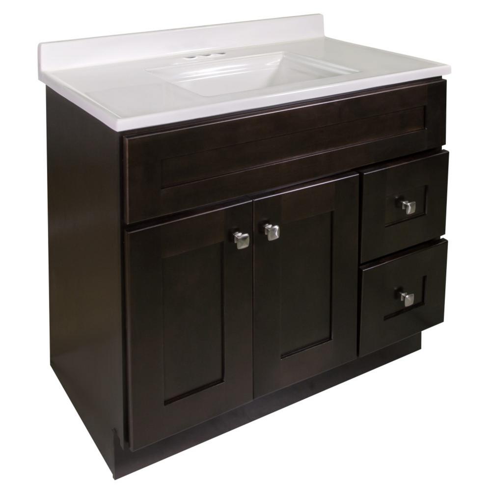 Design House Brookings RTA Plywood Shaker 37 in. x 22 in. Bath Vanity