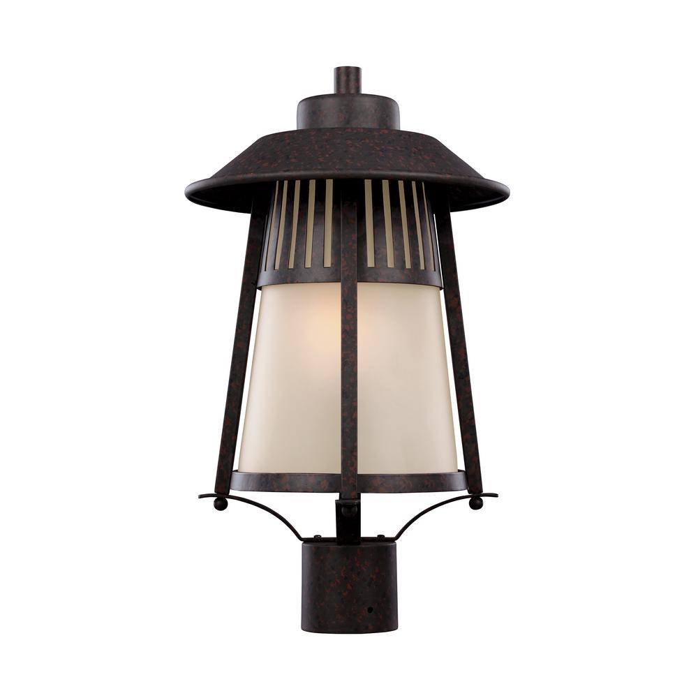 Gama Sonic Victorian Bulb Series Single Black Integrated LED Outdoor