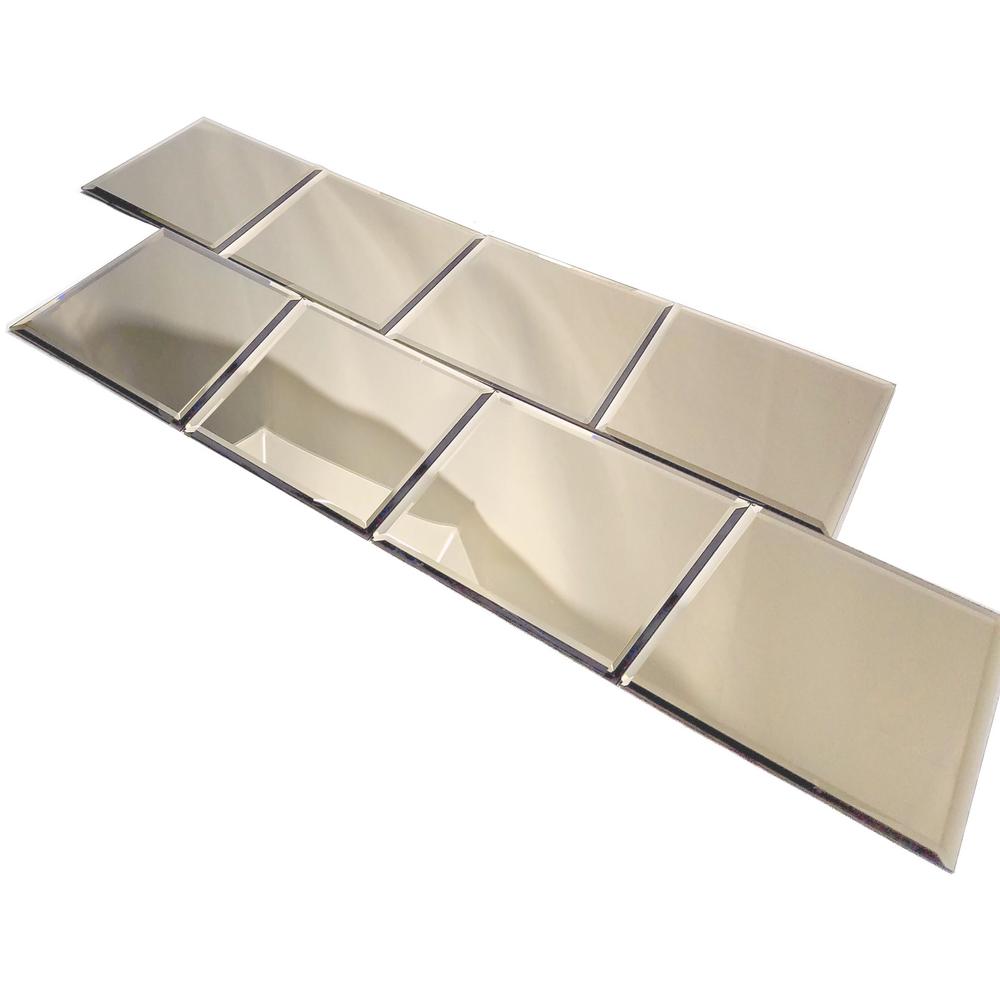 Abolos Echo 8 In X Gold Glass Mirror L And Stick Abolos Echo 8 In X Gold Glass Mirror L And Stick Decorative